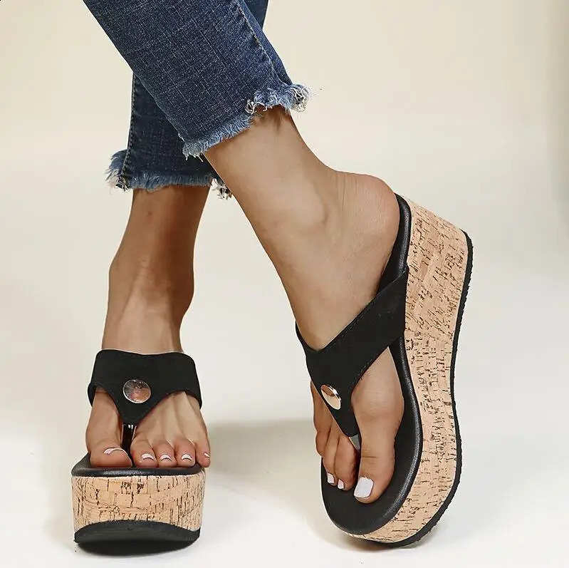 Summer Womens Shoes Women Plus Size Beach Sandals Wedge Slippers Platform Zapatillas Muje 241225