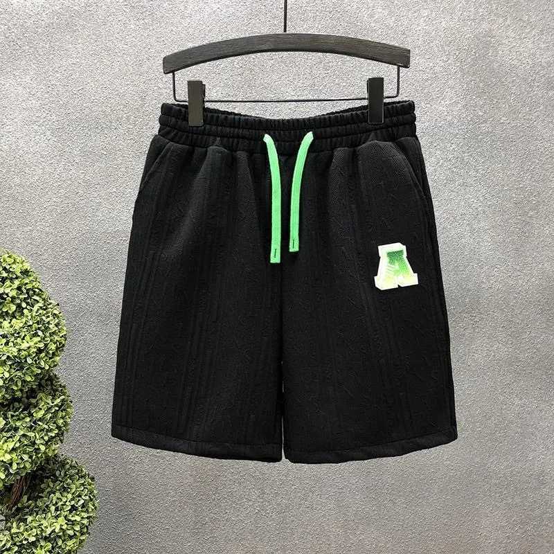 Spring 2023 Mens Korean Fashion Green Shorts Harajuku Street Mens Casual Shorts New Home W241226