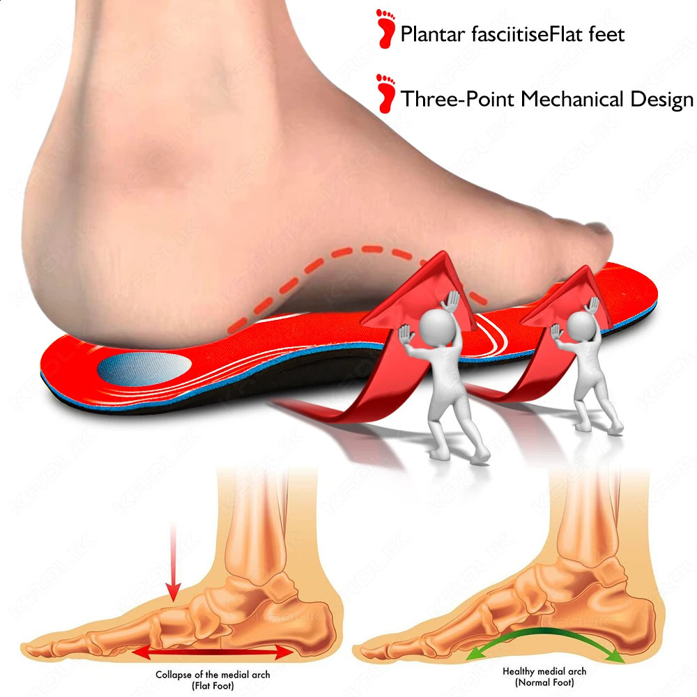 Premium Plantar Fasciitis Relieve Heel Pain Arch Support Shoes Insert Severe Flat Foot Ortic Insole For Women Men Sneaker Pad 241226