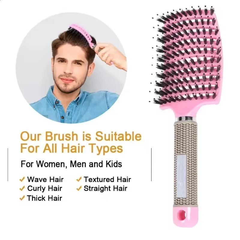 1pcsDetangle Hairbrush Women Hair Brush Massage Comb Anti Klit Brushy Haarborstel Scalp Curly Combing Brushes Hairdressing Tools 241225