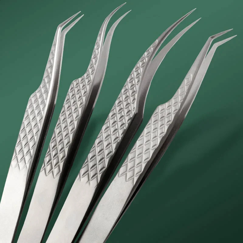 Alloy Tweezers For Eyelash Extension High Precision Anti-static Eyebrow Eyelashes Tweezers instrumentos de maquillaje 241223