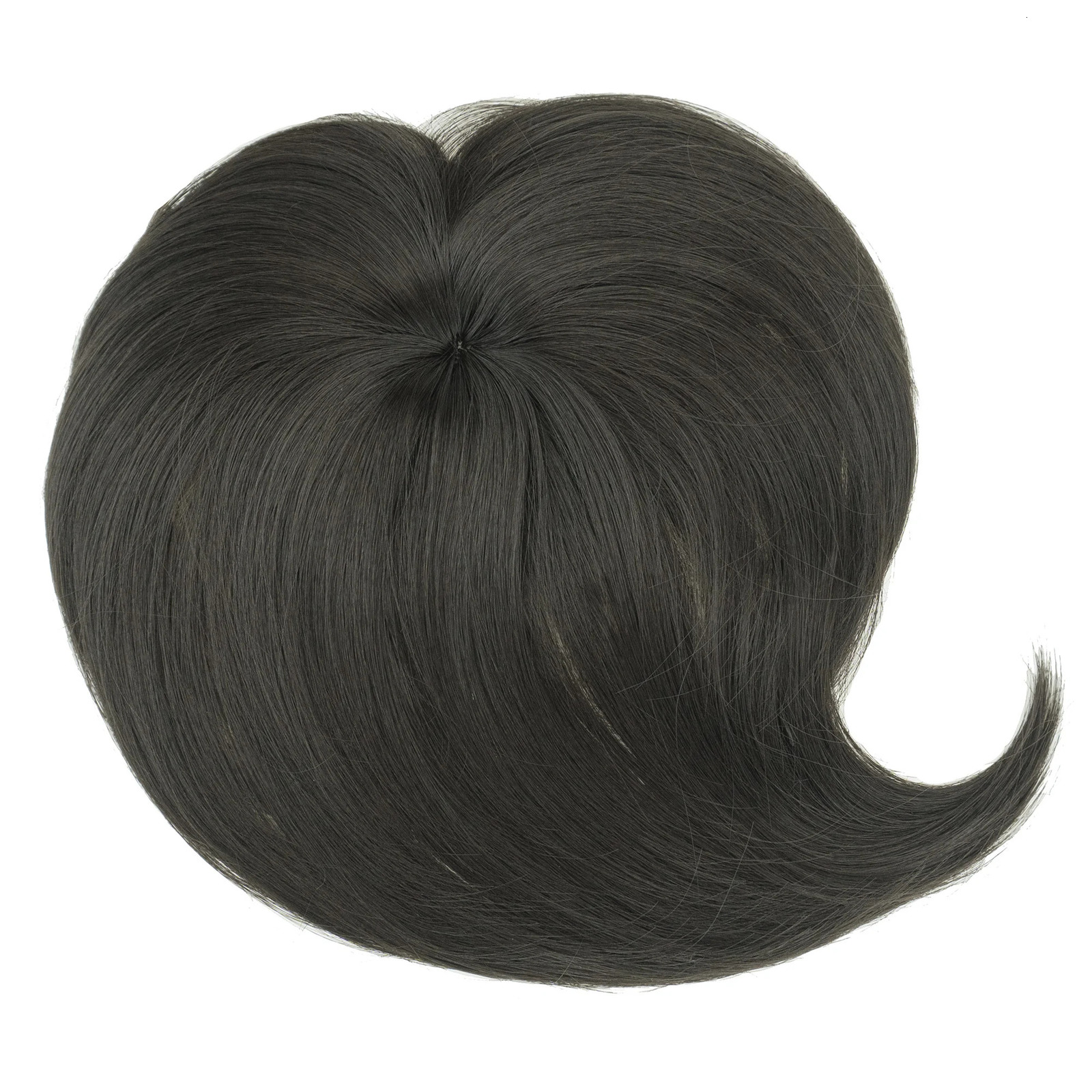 Soowee Synthetic Hair Topper With Bangs Invisible 3D Hair Toupee Hairpieces Top Hair Closures for Men and Women 241225