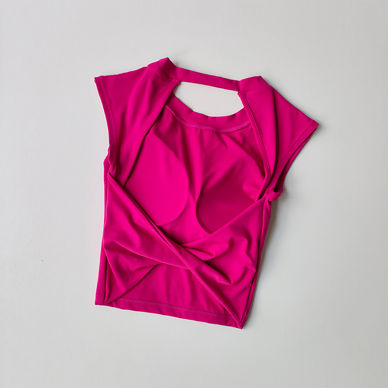 Sports Top Push Up Sexy Beauty Back Fiess Yoga Bra T-Shirts Sport Tops For Women Breathable Running Vest Gym Wear