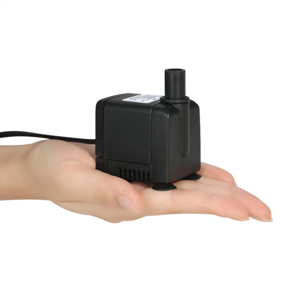 450L/H 6W Submersible Water Pump for Aquarium Tabletop Fountains Pond Water Gardens and Hydroponic Systems with 2 Nozzles 241225