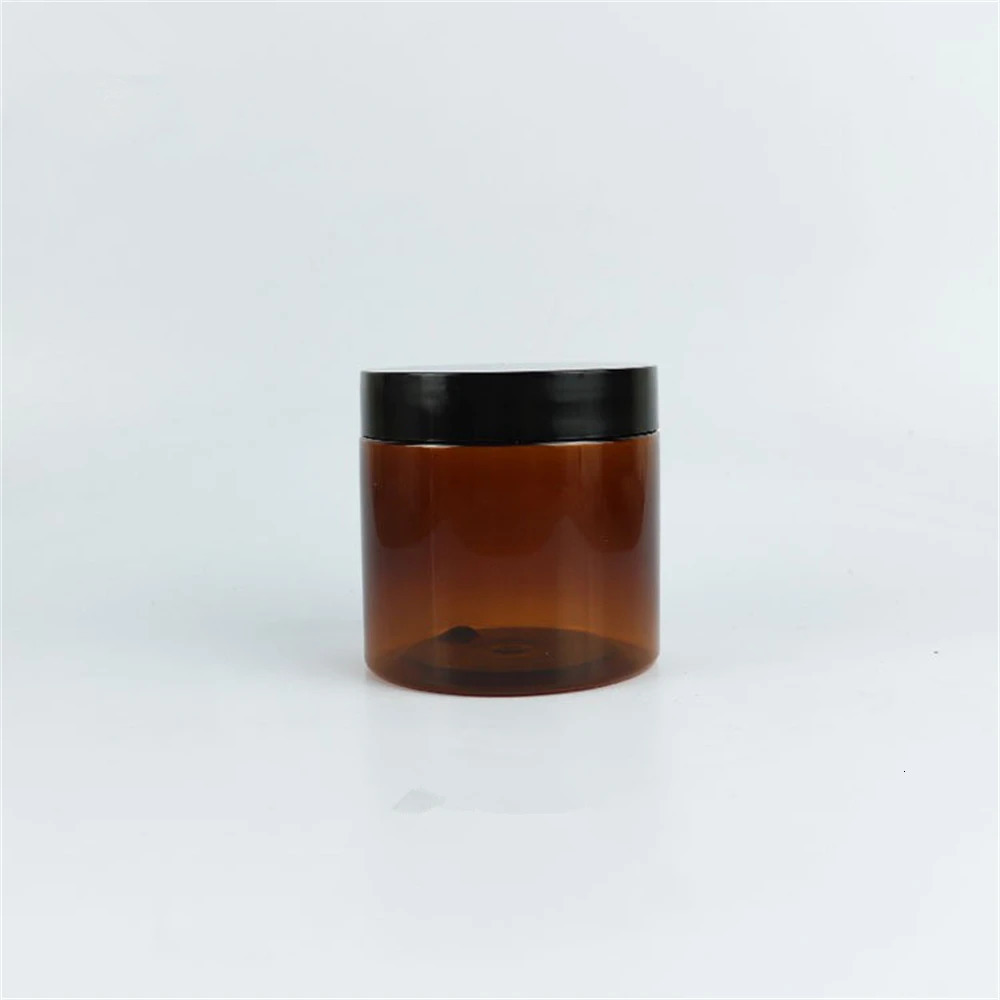 12pcs 50/100/150/200/250ml Empty Makeup Jar Pot Amber Brown Cosmetic Face Cream Bottles Lip Balm Sample Container Jar Pot Makeup 241225