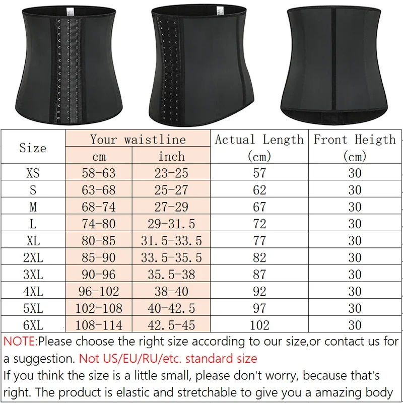 Waist Trainer Corsets9-Steel-Bone Body Shaper Women Underbust Latex Sport Girdle Hourglass Long Torso Cincher Weight Loss 241225
