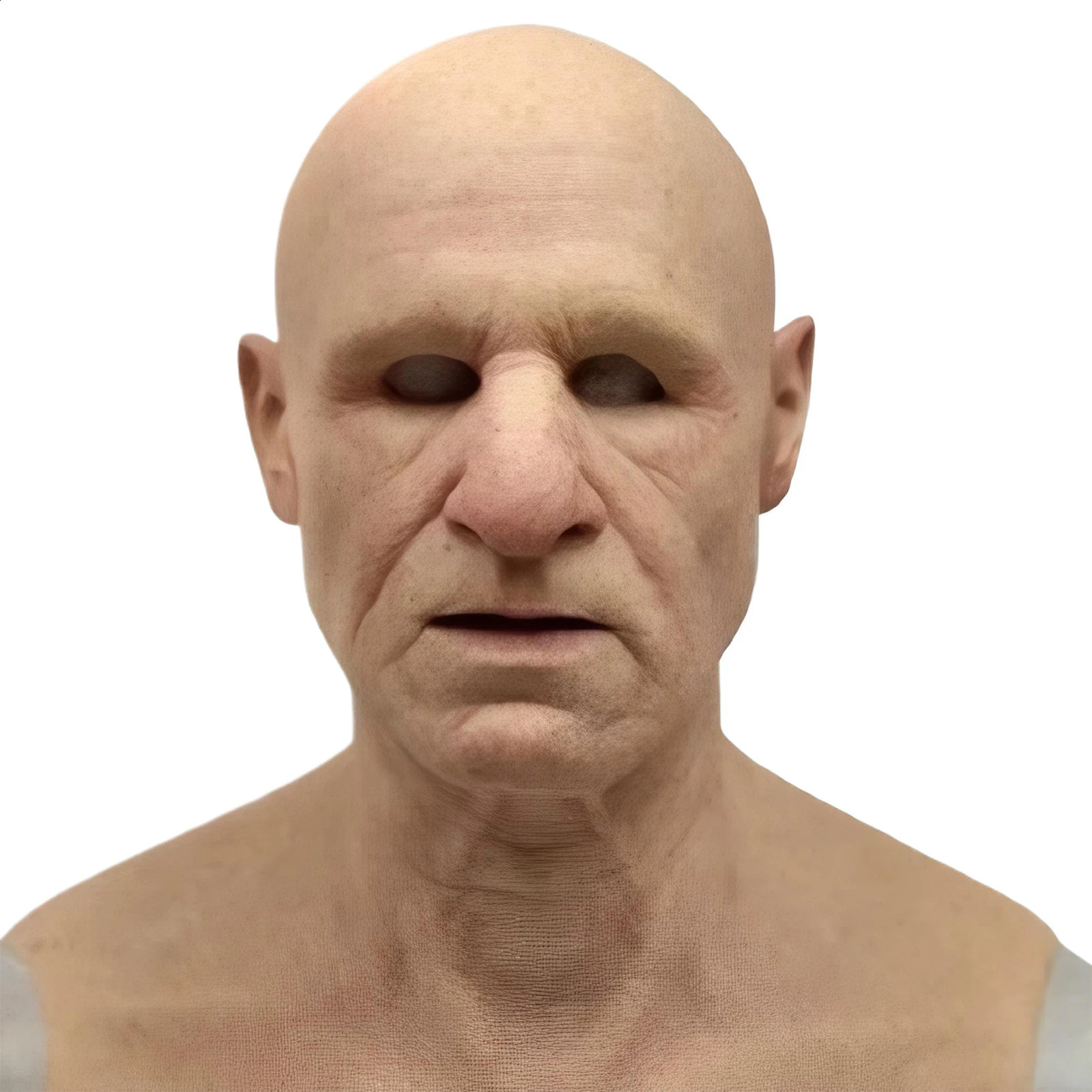 Scary Headgear Full Face Upper Body Party Prop Mr. white Adults 3D Simulation Latex Halloween Handsome Man Spoof Funny Mask 241225