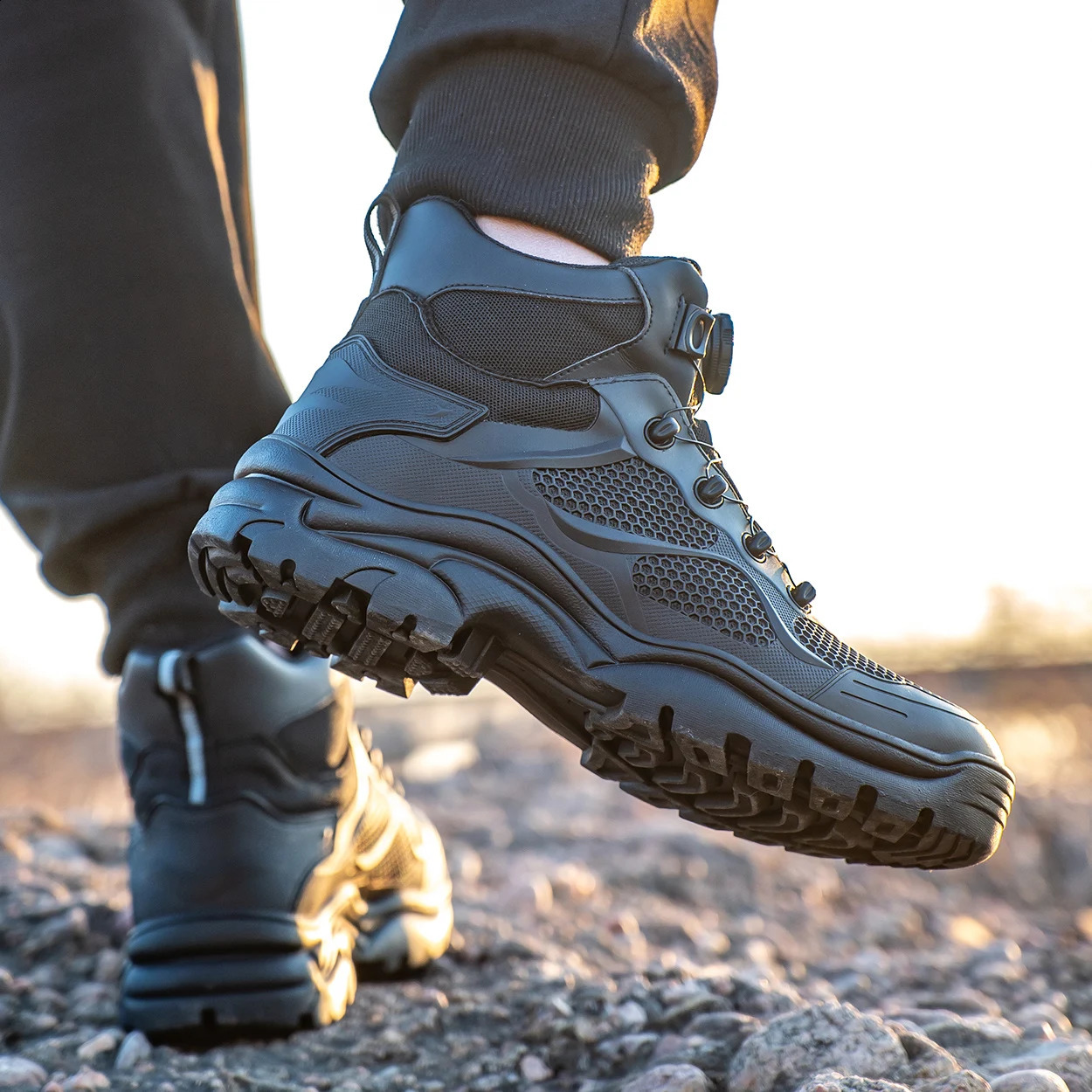 Fashion Breathable Work Hiker Boots Insulation Construction Work Shoes Steel Toe Lightweight Anti Shock Anti-puncture Sneakers 241226
