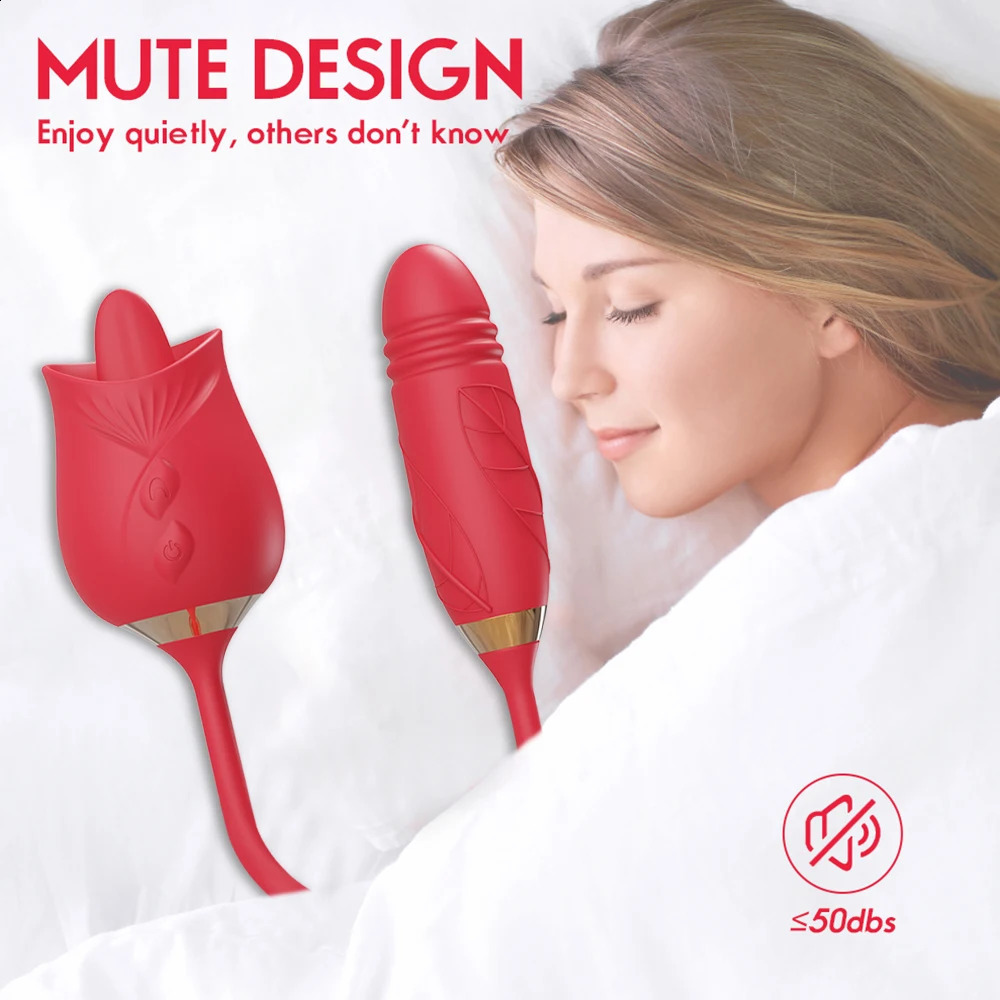2 In 1 Tongue Licking Vibrator for Women Clitoris Nipples Stimulator Female Masturbator with Thrusting Vagina Sex Toy 241226