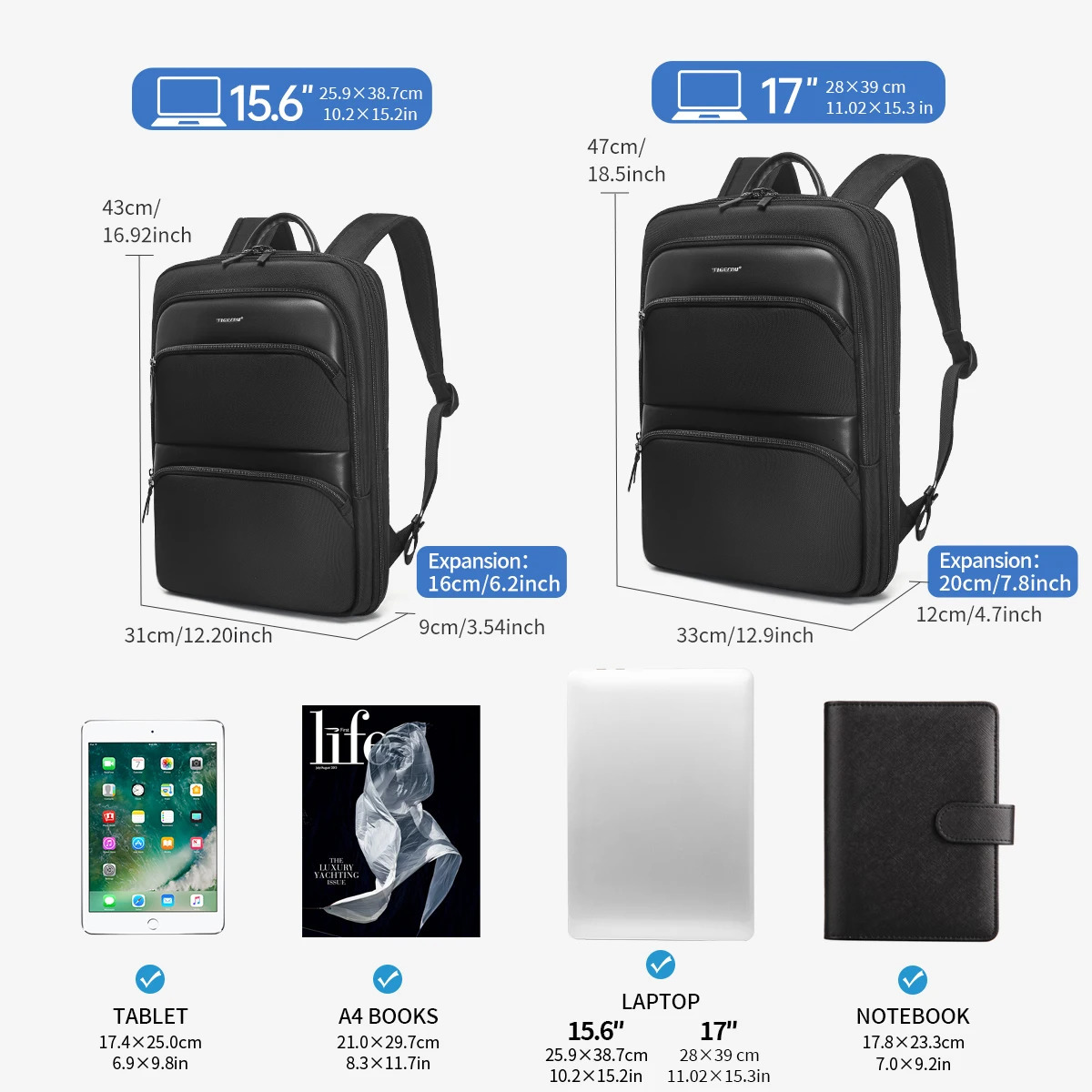 Warranty Expandable Backpack Men Thin Bag For Men Travel Back Pack Waterproof Male 15.6inch Laptop Backpack Bag Mochila 241225
