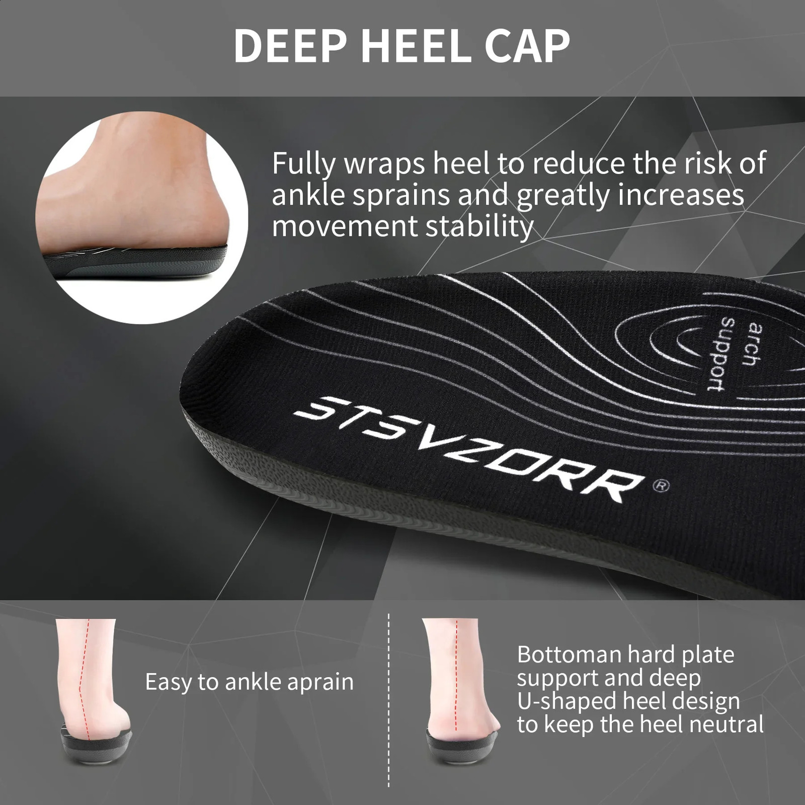 iFitna PU Plantar Fasciitis Pain Relief Orthopedic Insole Men Women Sneaker Flat Feet High Arch Support Ortic Insert Sole 241226