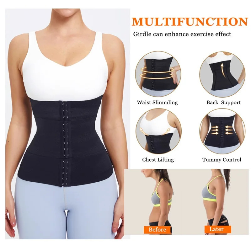 MiiOW Waist Trainer Corset Women Binders Shapers Tummy Wrap Body Shapewear Slimming Belt Flat Belly Workout Postpartum Girdle 241225