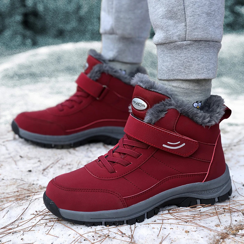 Winter Women Snow Boots Warm Plus Velvet Men Cotton Shoes Windproof Womens Boots Comfortable Casual Shoes Non-slip Hiking Boots241226bj