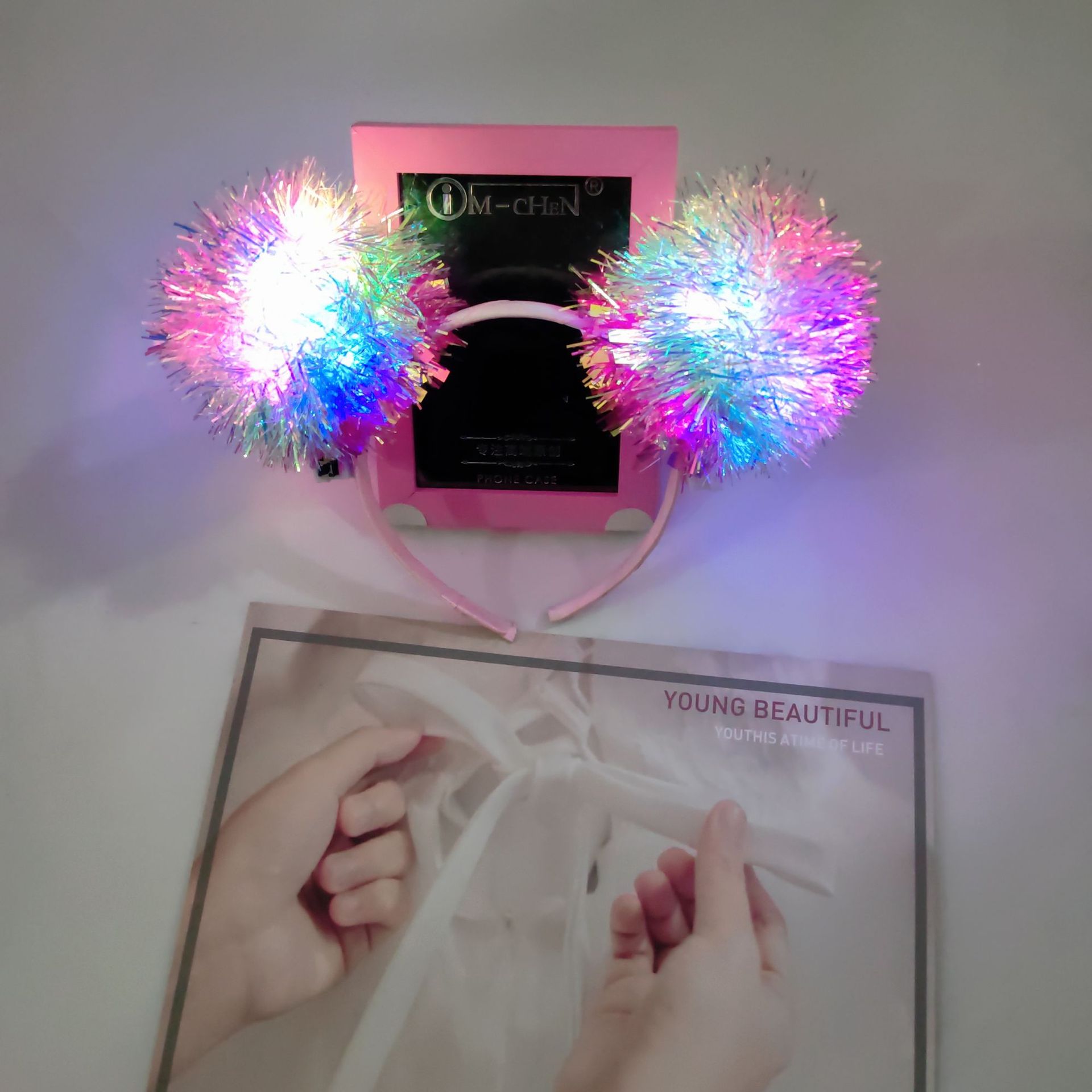 International Children's Day Glowing Hair Band Cute Baby Colorful Silk Cute Shining Head Band Performance Festival Night Market Set up Hair Acces
