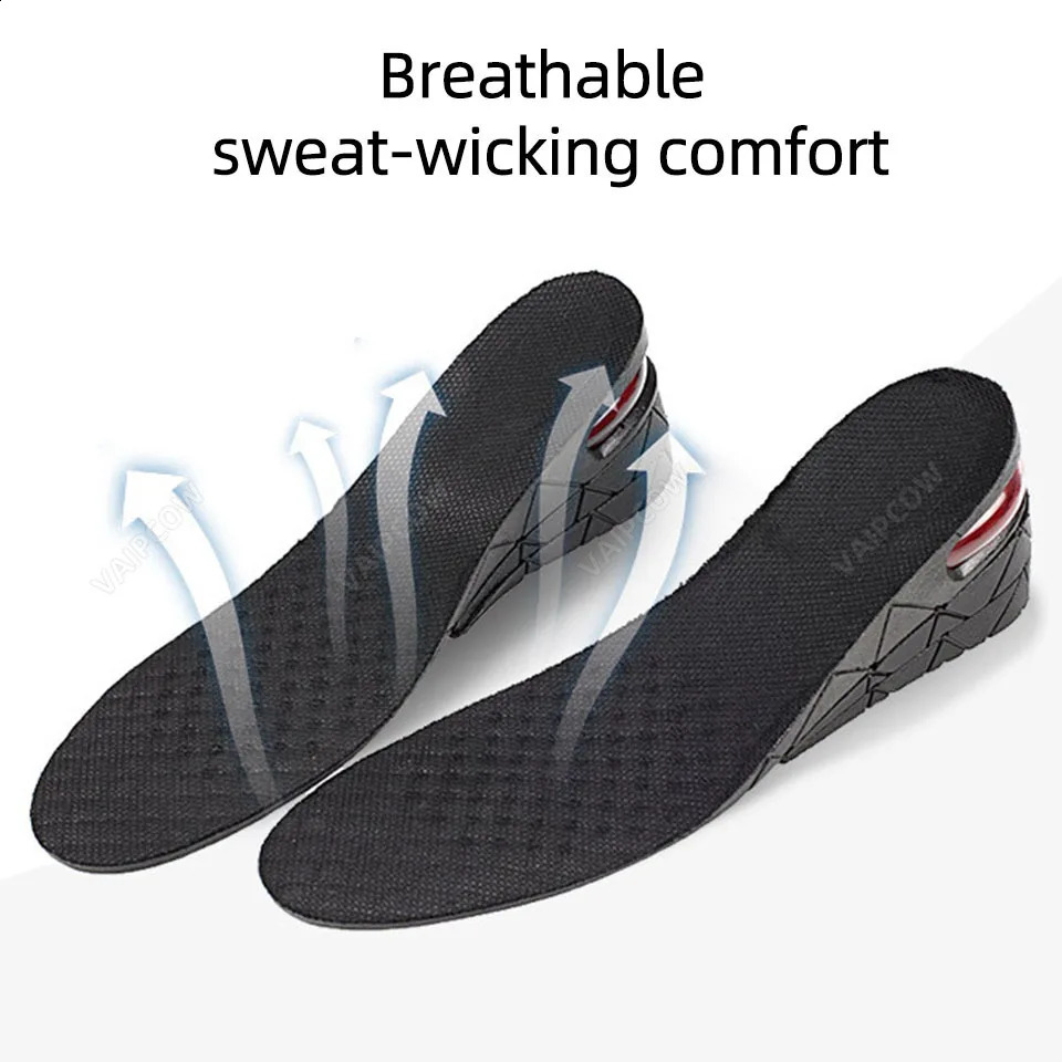 3-9cm Invisible Height Increase Insole Cushion Height Adjustable Shoe Heel insoles Insert Taller Support Absorbant Foot Pad 241226