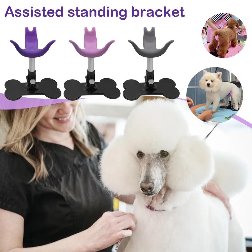 Dog Grooming Stool Auxiliary Standing Support ABS + Silicone Soft Safe And Harmless Adjustable Height Suitable For Small Do S1Z2