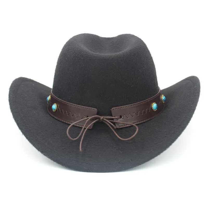 Mens Western cowboy hat fedora jazz trend party music festival cowboy hat W241225