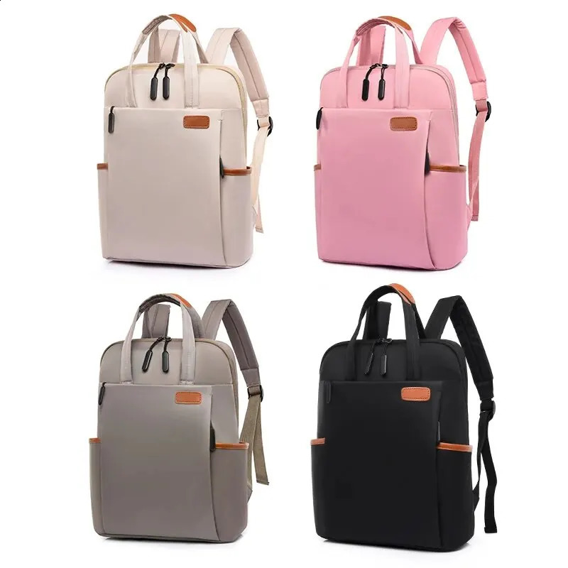 Women Computer Backpack Multifunctional Laptop Backpack Large Capacity Fashion Waterproof Oxford Student Travel Bag 241226