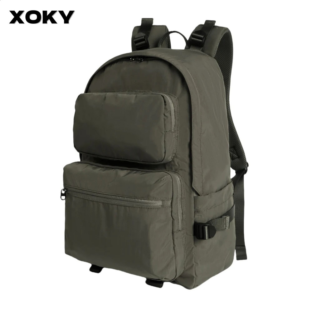 XOKY Korean Waterpoof Quick Drying Outdoor Backpack Large Capacity Travel University Student Laptop Backpack Multi Outdoor 241226