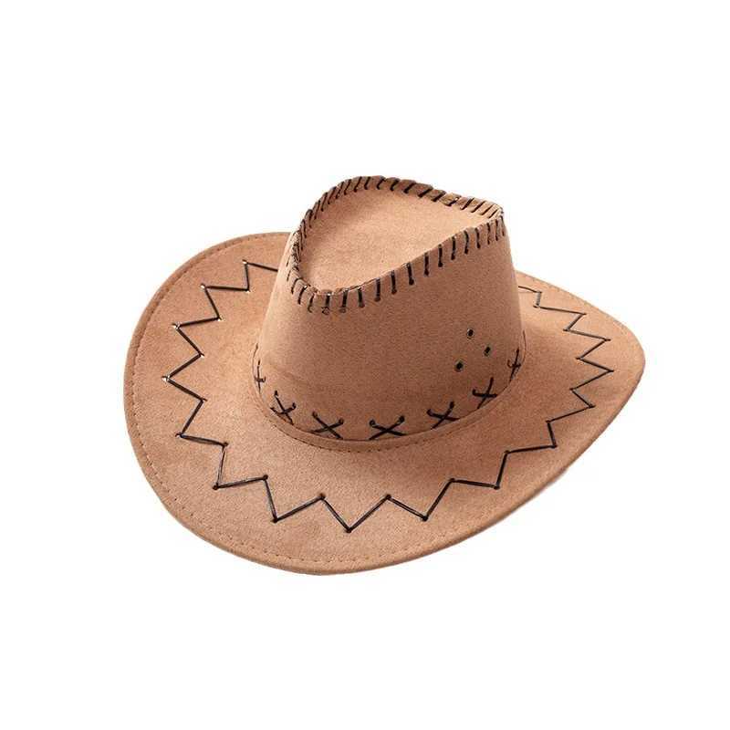 Fashionable Western Cowboy Hat American Retro Nostalgic Jazz Knight Hat Mens Outdoor Vacation Sun Protection Sun Hat W241225