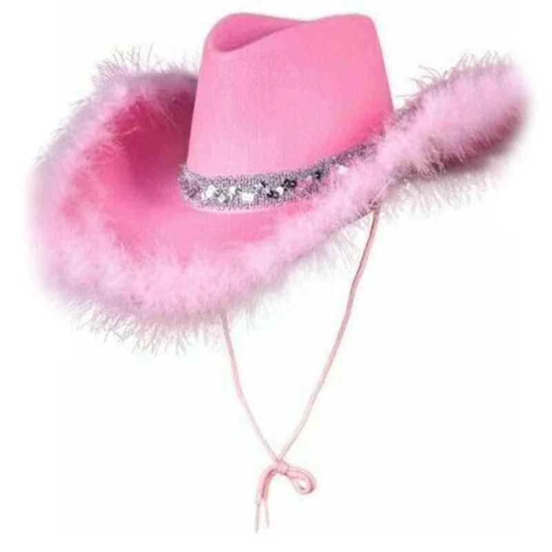 Sequined denim hat adult denim hat denim party performance hat W241225
