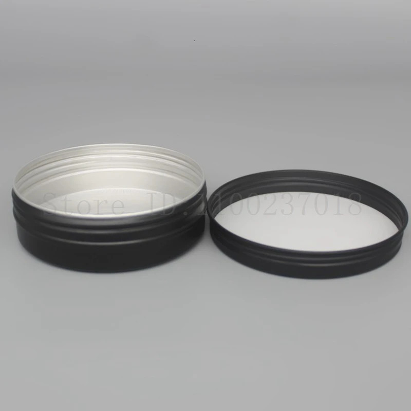 10 50 100pcs/lot Black Empty Round Aluminum Box Metal Tin Cans Cosmetic Cream DIY Refillable Jar Tea Aluminum Pot 241225