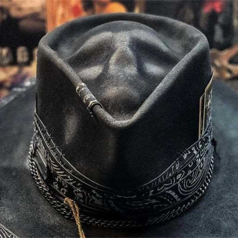 Plush Skeleton Cowboy C Skeleton Theme Cowboy Hat Decoration Childrens and Adult Clothing Products W241225