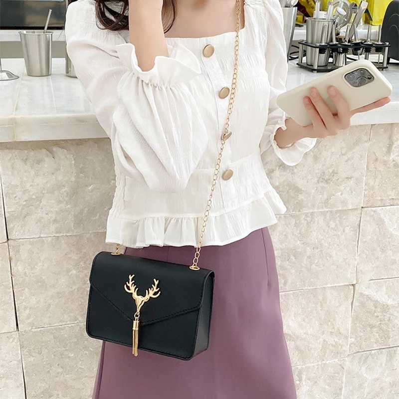 New Fi Luxury Women Crossbody Bag PU Leather Small Flap Messenger Bag for Ladies Casual Bag Mobile Phe Wallet HandbagsXJ241225