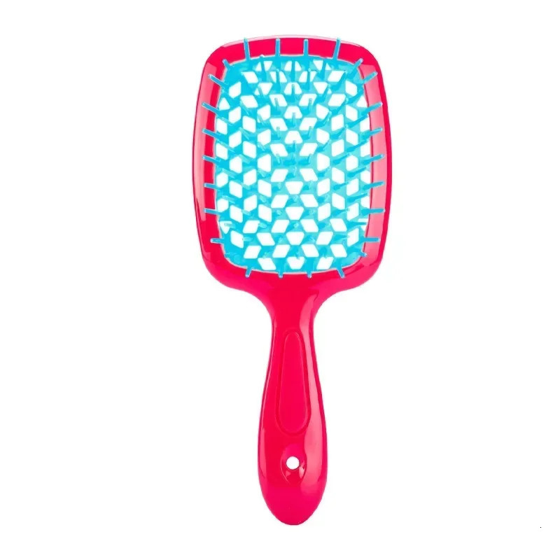 Mesh Hollow Comb with Pvc Box Massage Comb Straight Hair Styling Brush Hairdressing Quick Drying of Hair Blowing Barber Brush 241225
