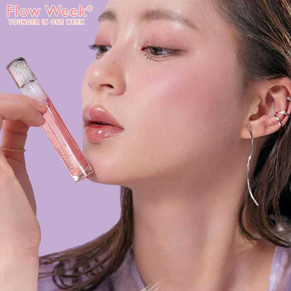 Wweek Moisturizing Plumper Gloss Universal Lip Luminizer Long Lasting Glitter Liquid Lipstick 3Colors