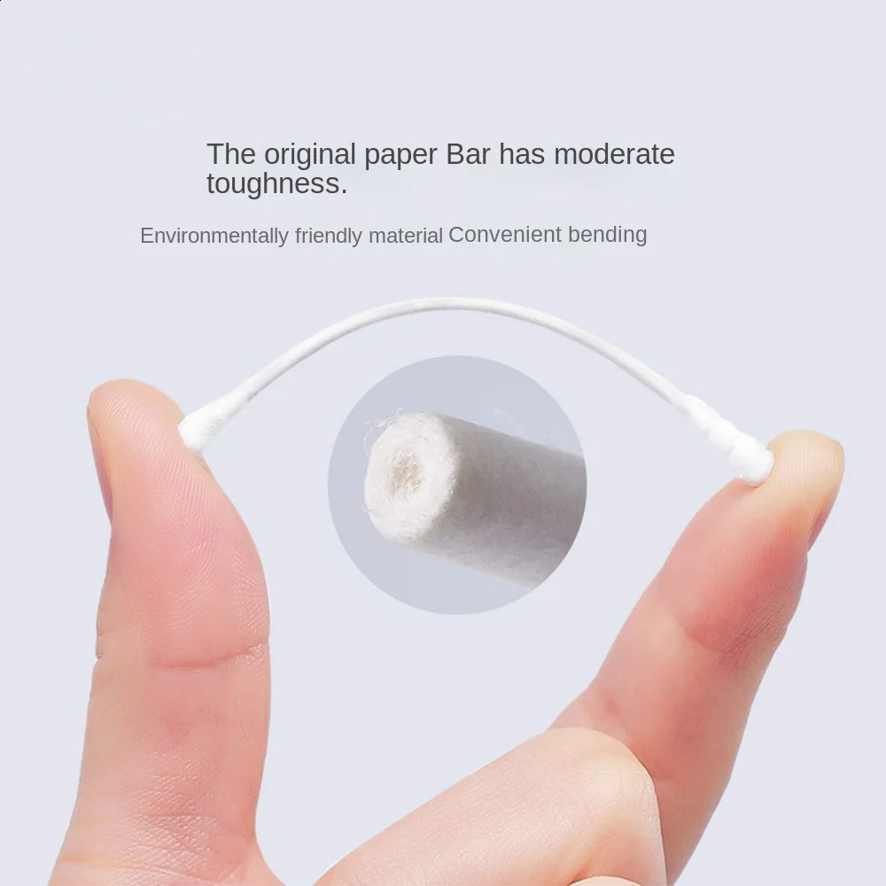 100% Cotton Swab Paper Stick Baby Cotton Swab Used To Clean Baby Teeth Navel and Nostrils Support Customization 241226