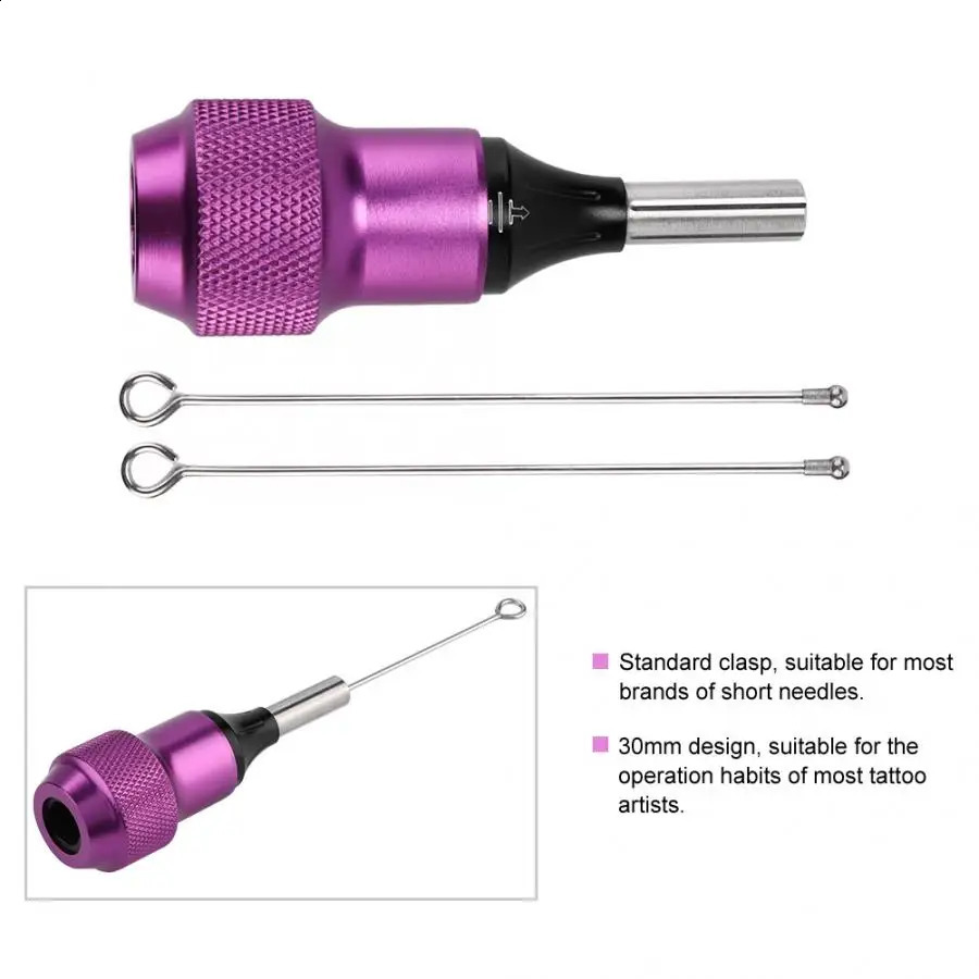 30mm Adjustable Alloy Non-slip Tattoo Grip Tube Tattoo Accessory tattoo machine tattoo needles grip tube 241223