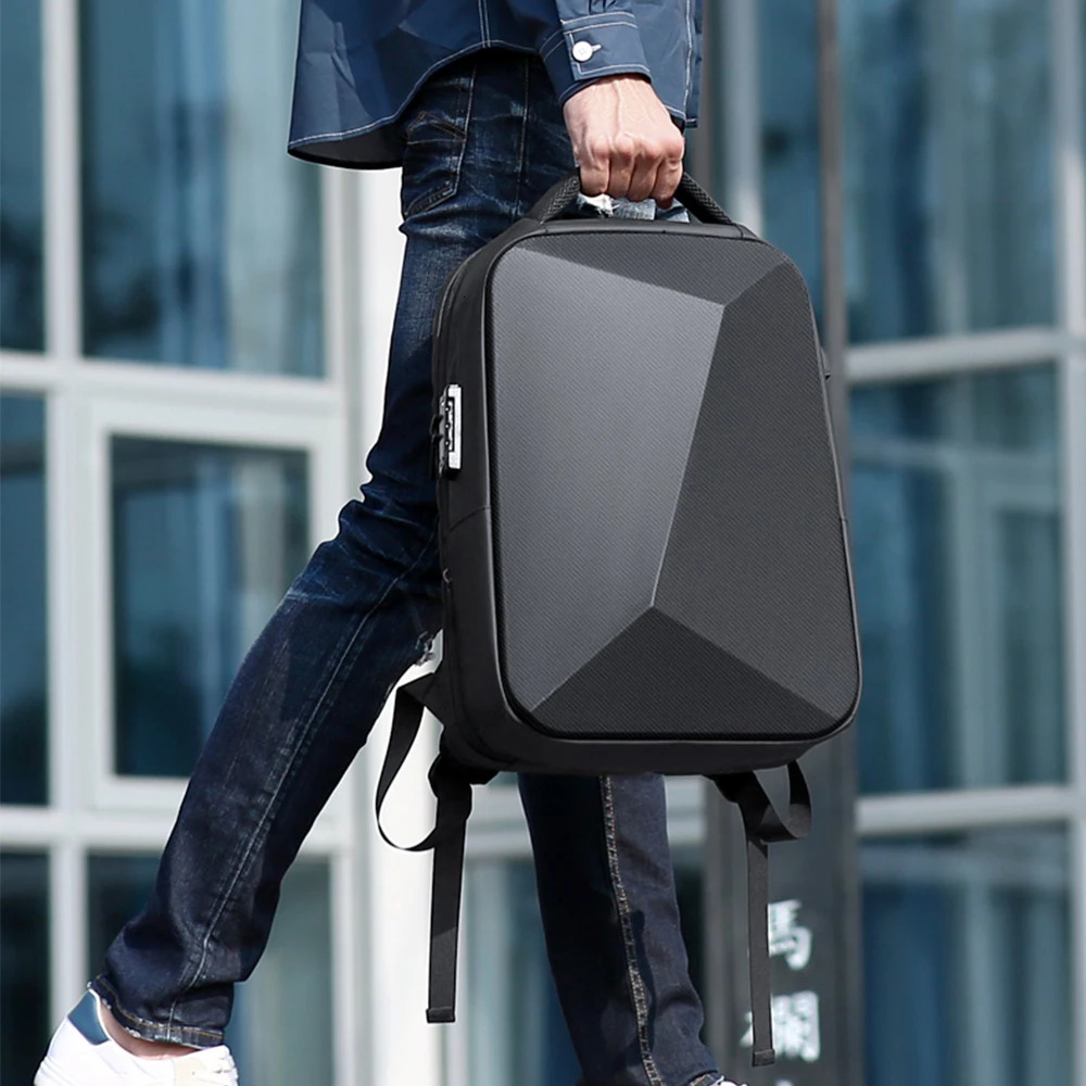 Expandable Travel laptop Backpack men fit 15.6 inch Waterproof Anti-thef Business Bag USB Charging Hard case mochilas de hombre 241225