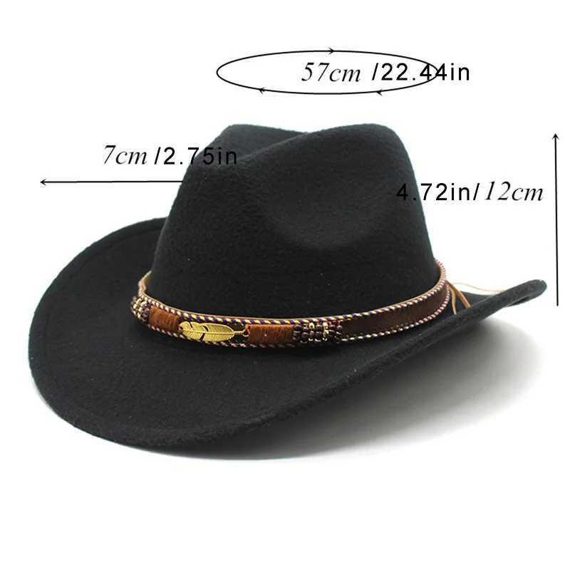Womens Cowboy Hat Wide Brim Soft Cushioned Western Wool Hat Felt Bowling Hat C Classic Retro Bowling Hat Adult Date Party Outdoor W241225