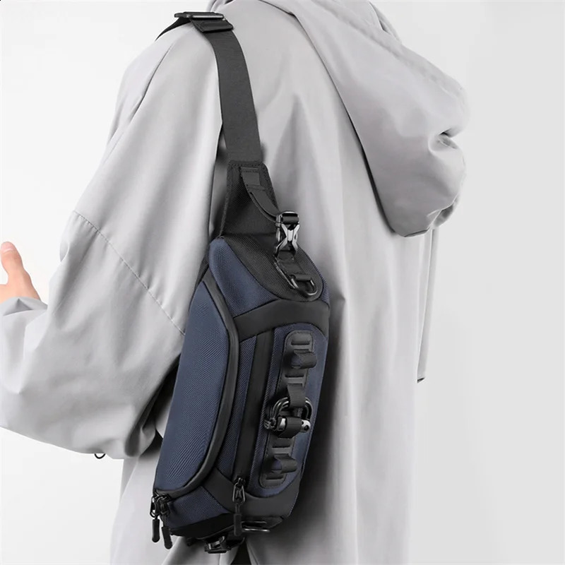 Fashion Men Waist Bag Outdoor Sports Tactical Fanny Pack Multifunction Waterproof Male Chest Bag Mens Crossbody Bags Bum 241223bj