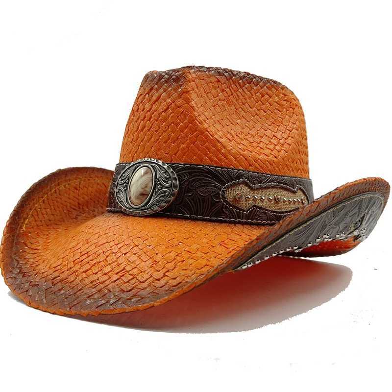 Surprise Cowboy Hat Str Thick Edition Mens and Womens Jazz Cowboy Hat Str Hat Sun Hat Western Straw Hat Vaquero W241225