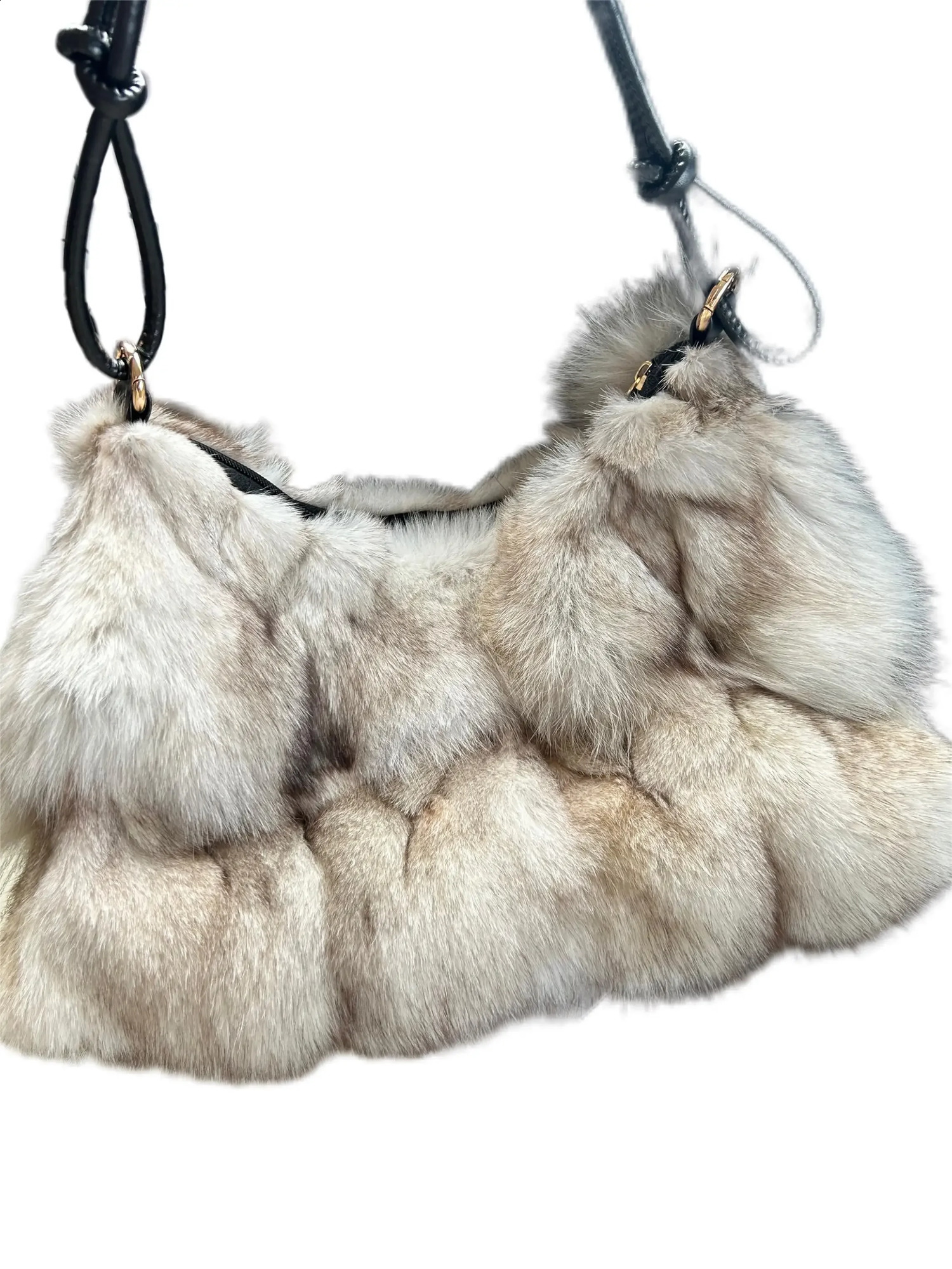Winter Fox Fur Bag Womens Bag Fashion Handbag Ladies Bags Purses Women Shoulder Bag Real Silver Fox Fur Messenger Bags241226