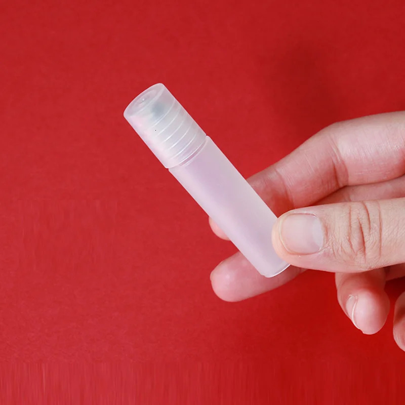5pcs/lot Mini 5ml/10ml Empty Perfume Roll Roller Ball Bottle On Plastic Stainless Steel Liquids Oil Container Refillable Tools 241225