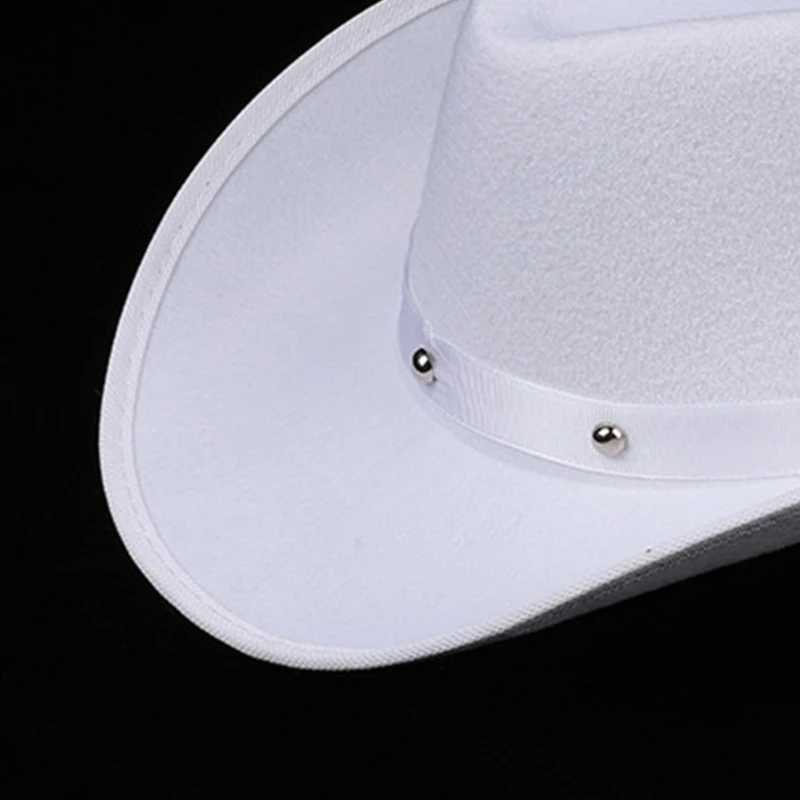 Felt Cowboy Hat Western Wide Brown Hat Womens Halloween Role Playing Party Hat Costume Fedora Cs Costume Studio W241225