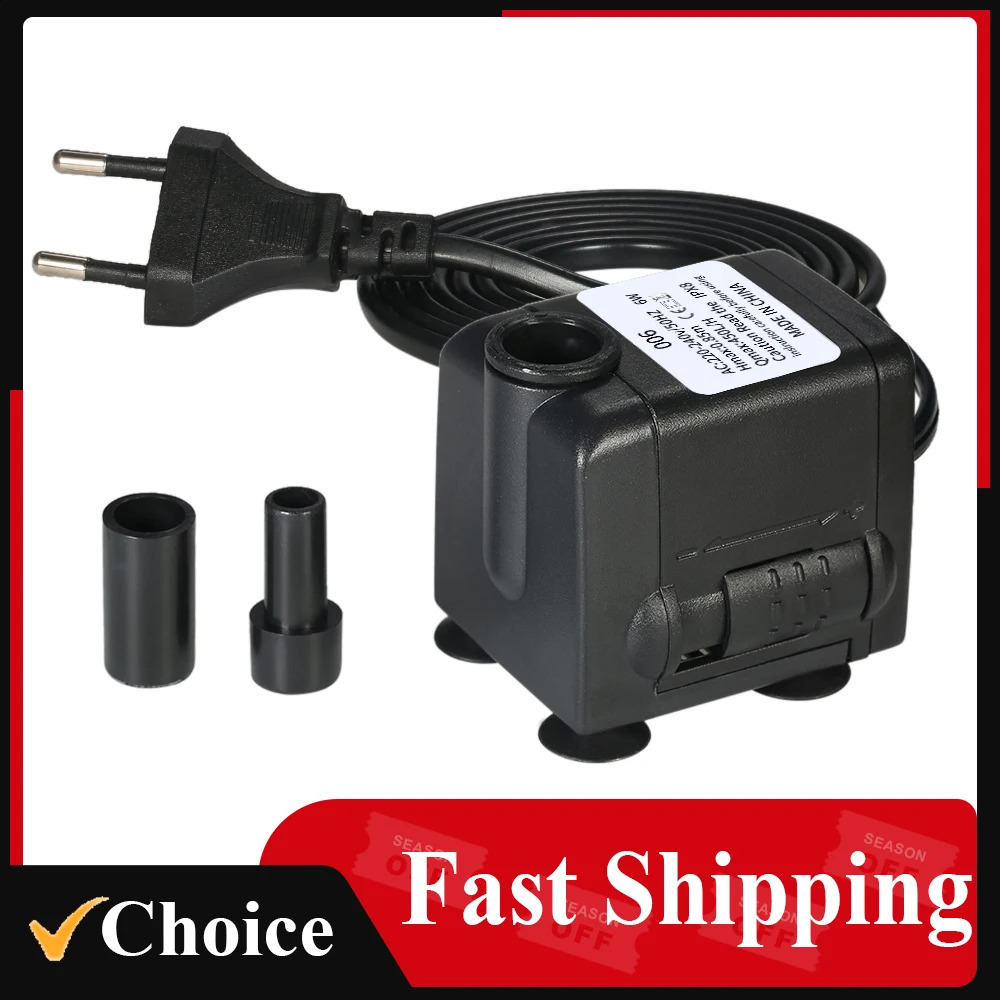 450L/H 6W Water Pump Submersible Pump For Aquarium Fountain Pond Pump Fish Tank Garden Pond Pumps Fountain Mini Pomp 110-240V 241225