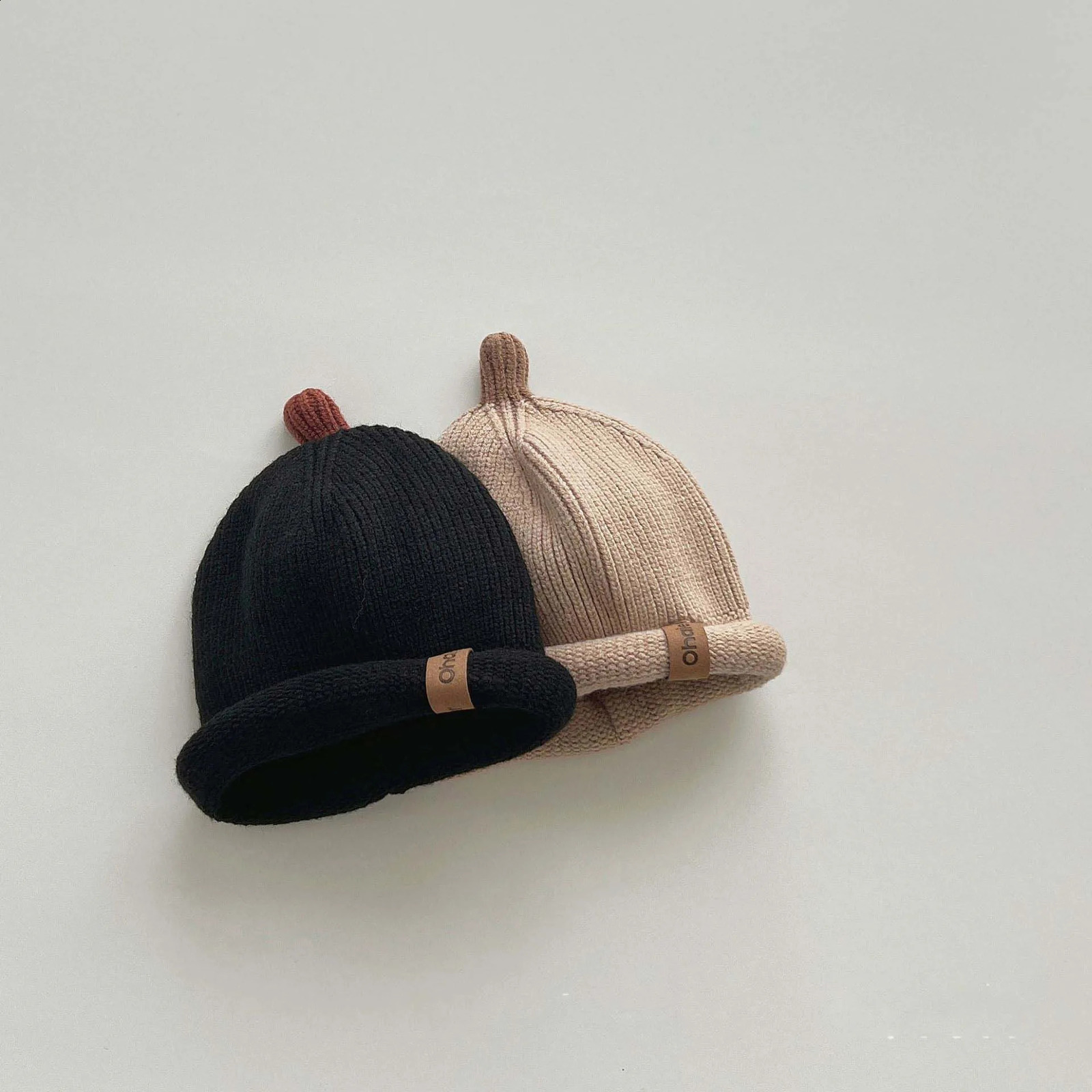 Baby Knitted Hat Soft Beanie Bonnet Cap For Girls Boys born Ear Protection Caps 241225
