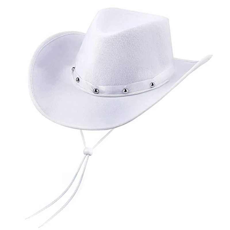 White Cowboy Hat Womens Jazz Hat Western Cowboy Hat Church Hat Model Show Cowboy Hat Felt Hat Adult Mens Hat W241225