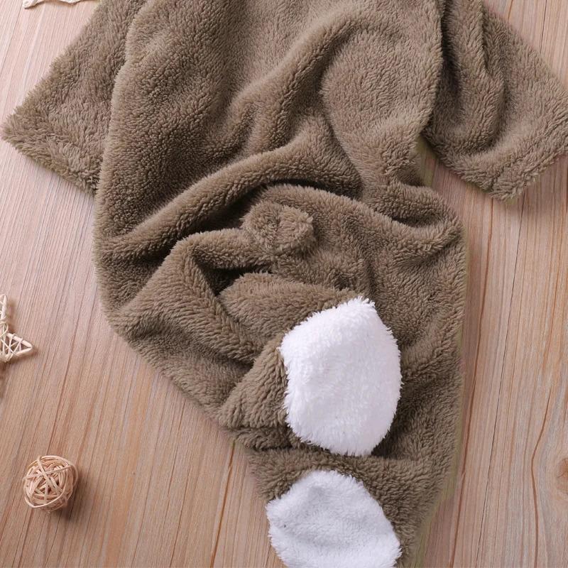 Humor Bear Autumn Cartoon Style Winter Long Sleeve Baby Boys Girls Rompers Toddler Kids Playsuit Jumpsuits Clothes 241225
