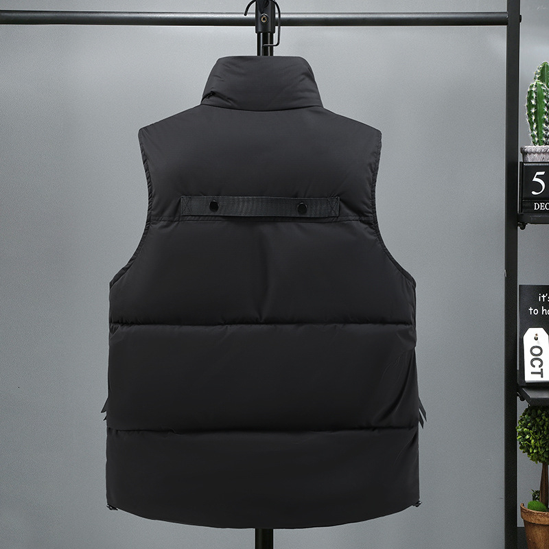 2025 New Fashion Men's Vest Solid Cotton Padded Autumn Warm Sleeveless Jacket Windproof Winter Men Clothing Waistcoat