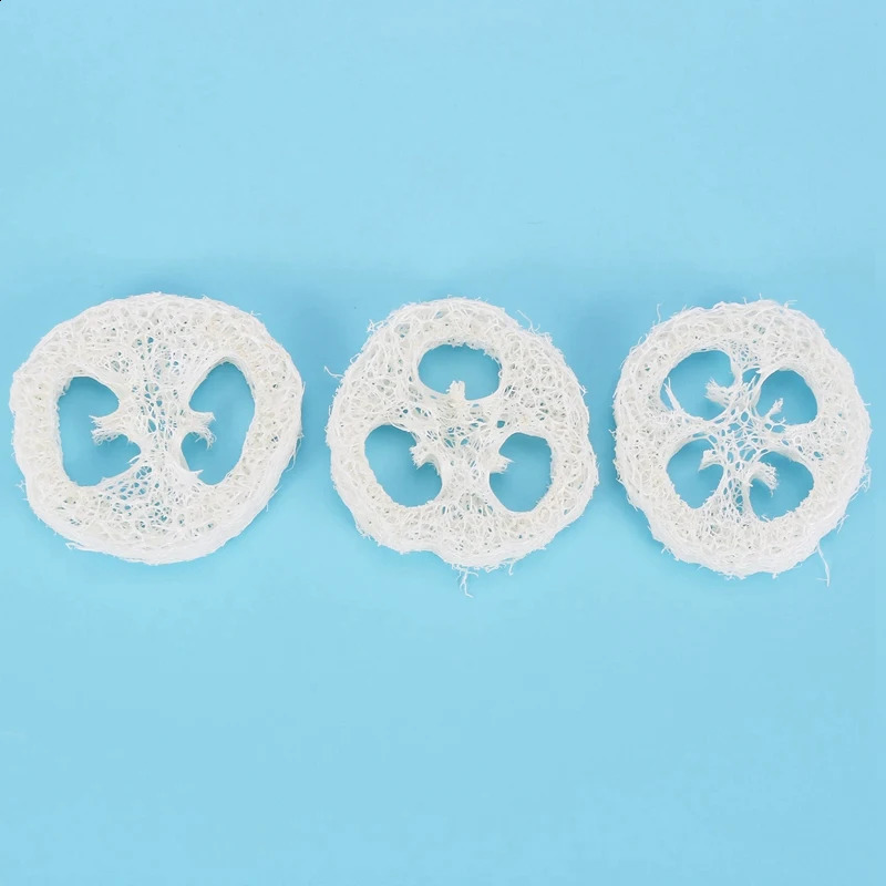 4-6Cm Wide 250Pcs/Lot Natural Loofah Slice Diy Customize Soap ToolsCleanerSponge Scrubber Soap Holder 241226