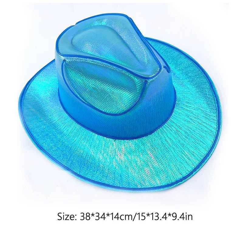 Revelry Party LED luminous color cowboy hat bar nightclub dance disco decoration luminous hat neutral magic cowboy hat. W241225