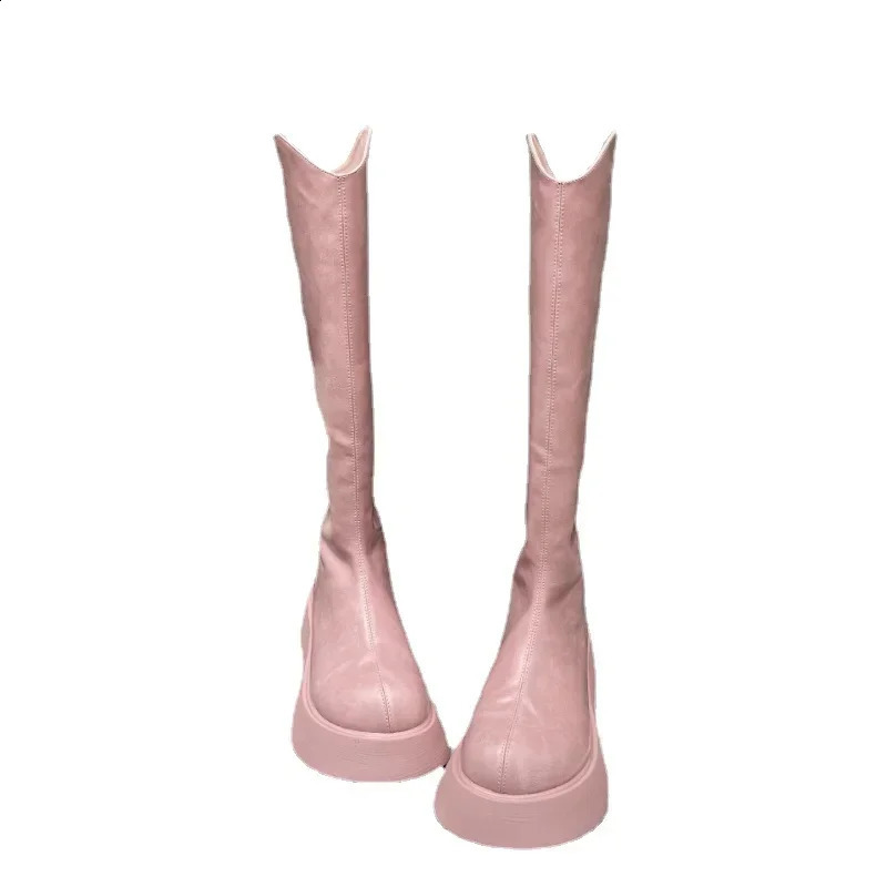 Women Platform Knee-high Boots Winter Gladiator Fashion High Motocycle Boots Female High Heels Trend Chelsea Boots 241226