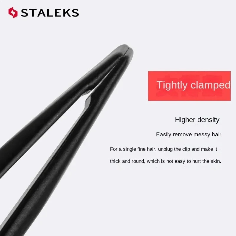 STALEKS TE-11/3 Oblique Mouth Eyebrows Tweezers Stainless Steel Beard Clips Tweezer Eyelash Extension Makeup Tools 241223