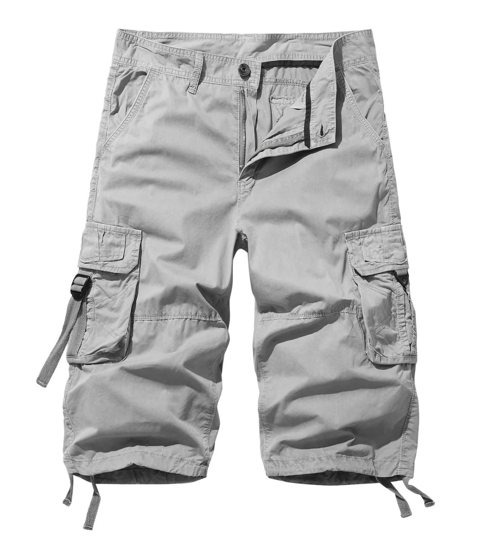 New tactical camouflage cargo shorts 2022 new mens casual shorts mens loose work shorts mens military shorts 29-42 W241226