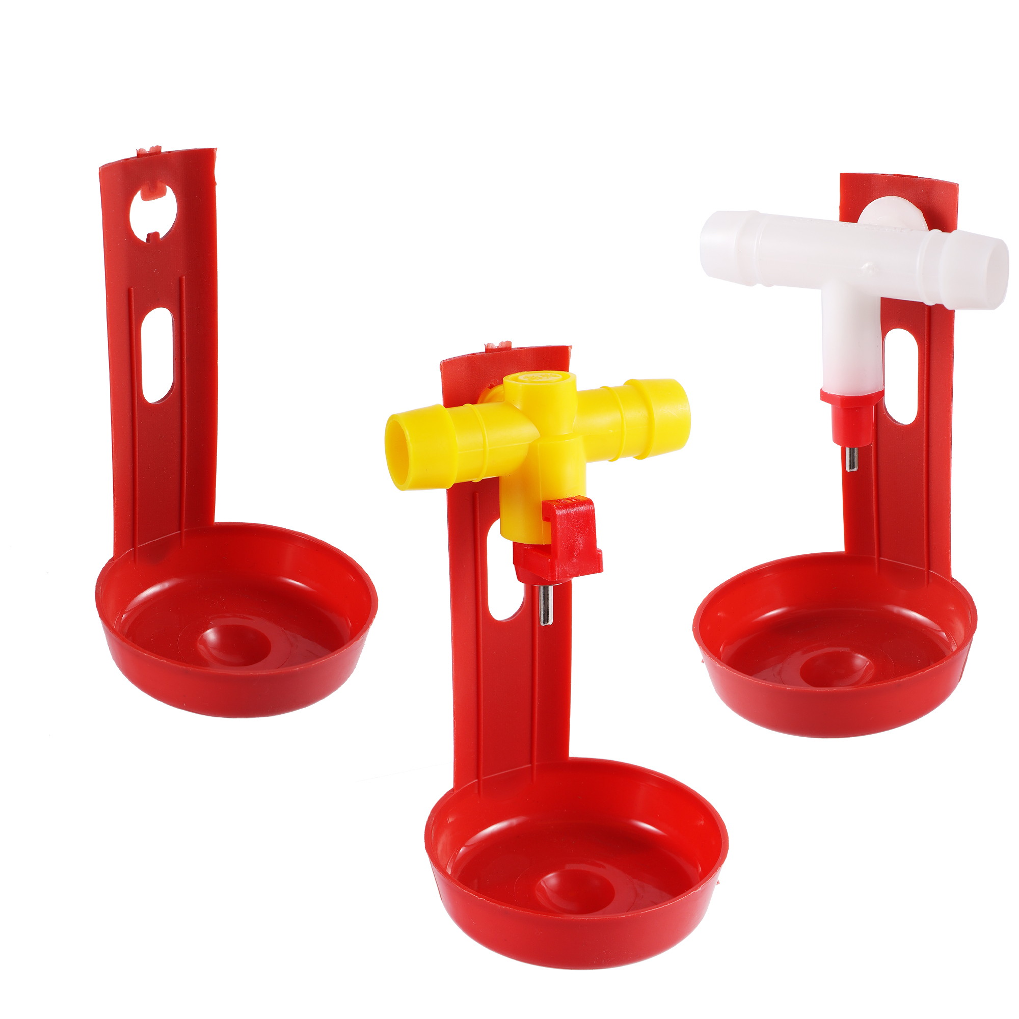 10 sets Chicken waterer Cups Bird Feeding Cup Spring drinking Quail Bird Poultry Cage Automatic Drinking